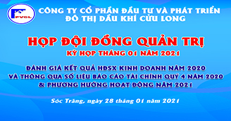 CCL - Bản tin họp Hội đồng Quản trị - Tháng 01 năm 2021