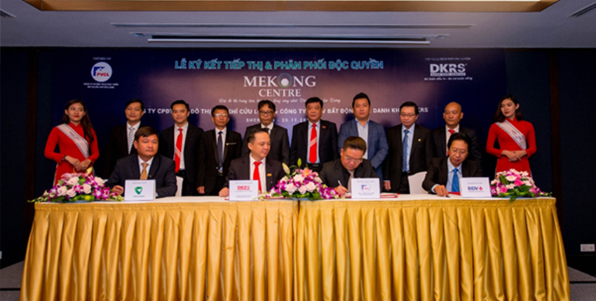 <span style="color:red;"><strong>THÔNG BÁO</strong></span>  PVCL và DKRS ký kết tiếp thị, phân phối độc quyền Khu đô thị MEKONG CENTRE